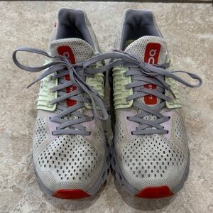 On Running Cloudswift Athletic Shoes - Gray and Red